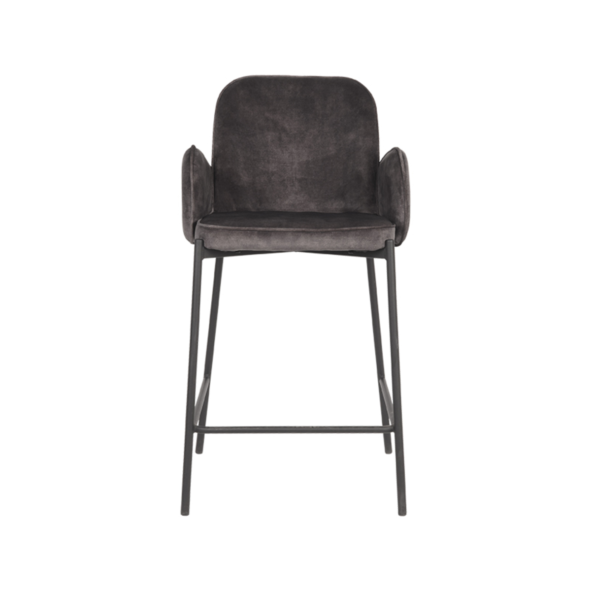 Barkruk_Jari_Antraciet_Velours_51x53x94_cm_Voorkant