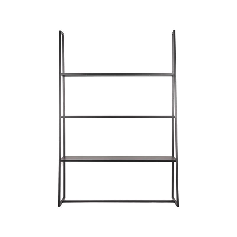 Opbergkast_Fence_Zwart_Metaal_125x35x185_cm_Voorkant