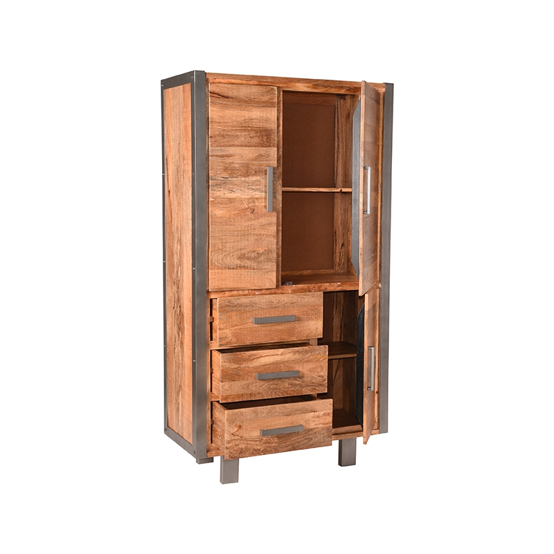 hoge_kast_factory_rough_mangohout_vintage_metaal_100x45x185_cm_perspectief_2