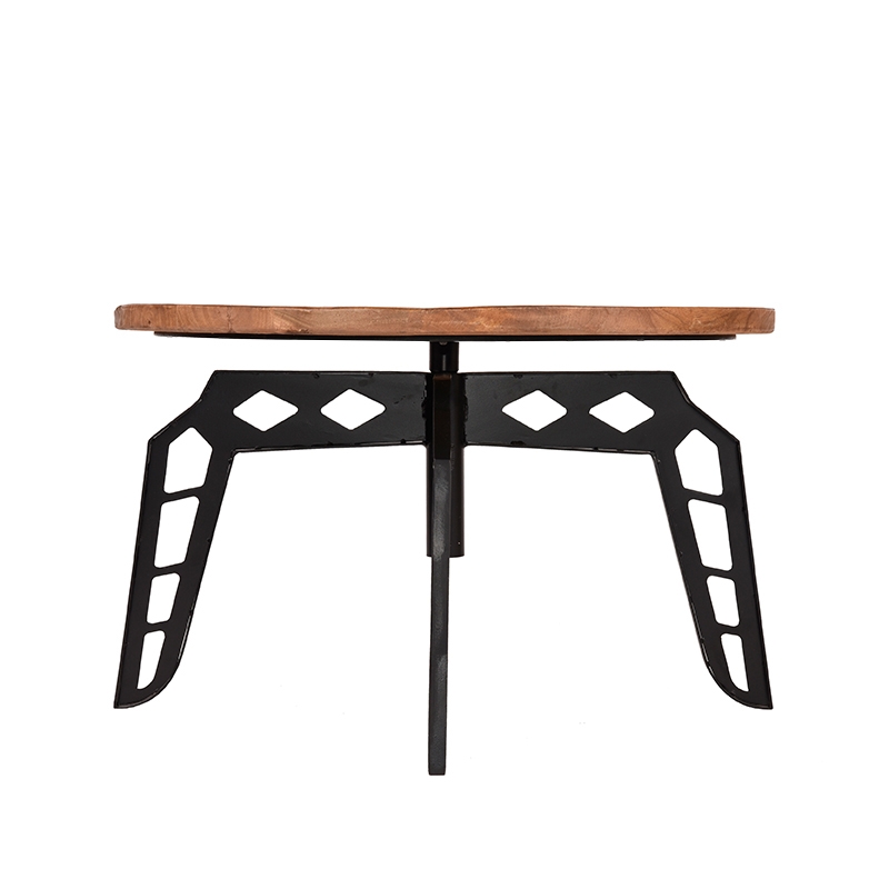 salontafel_pebble_zwart_metaal_rough_mangohout_80x80x50_cm_zijkant